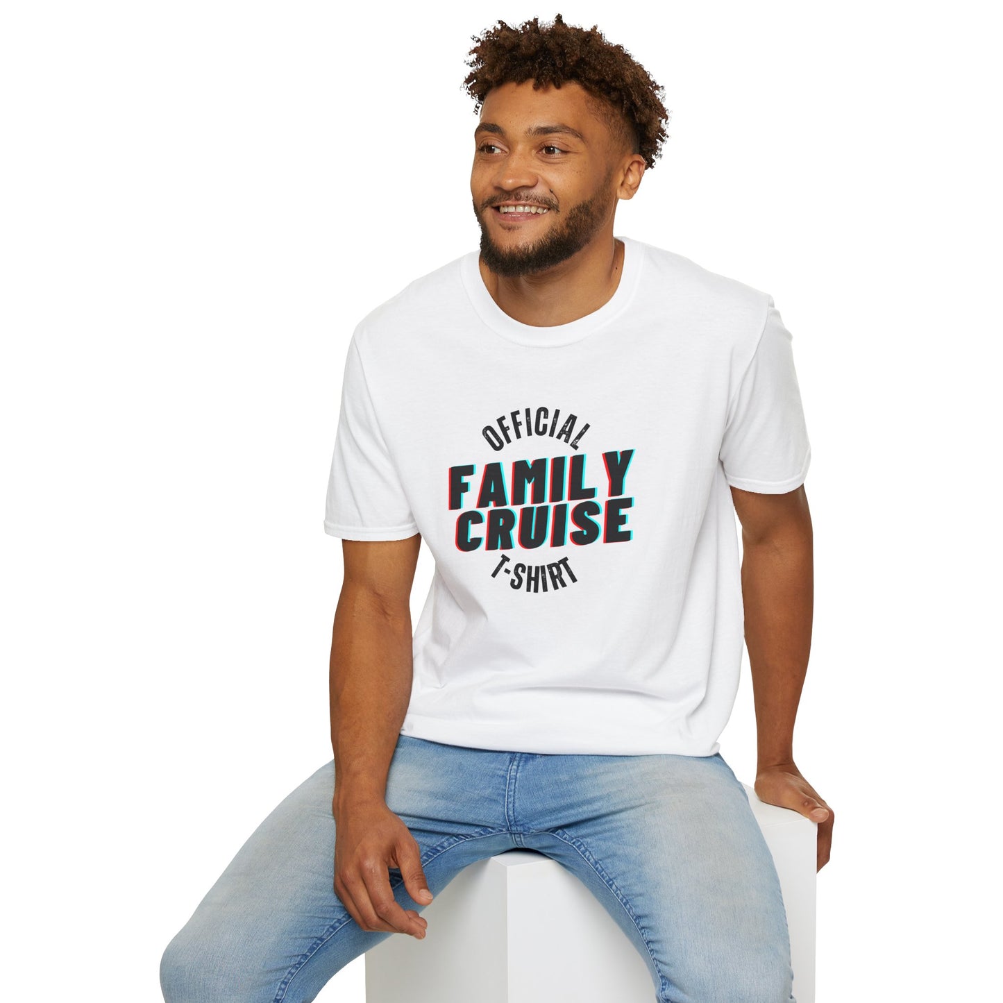 “Official Family Cruise" T-Shirt | 1980s Retro Cruise Tee for Families & Groups