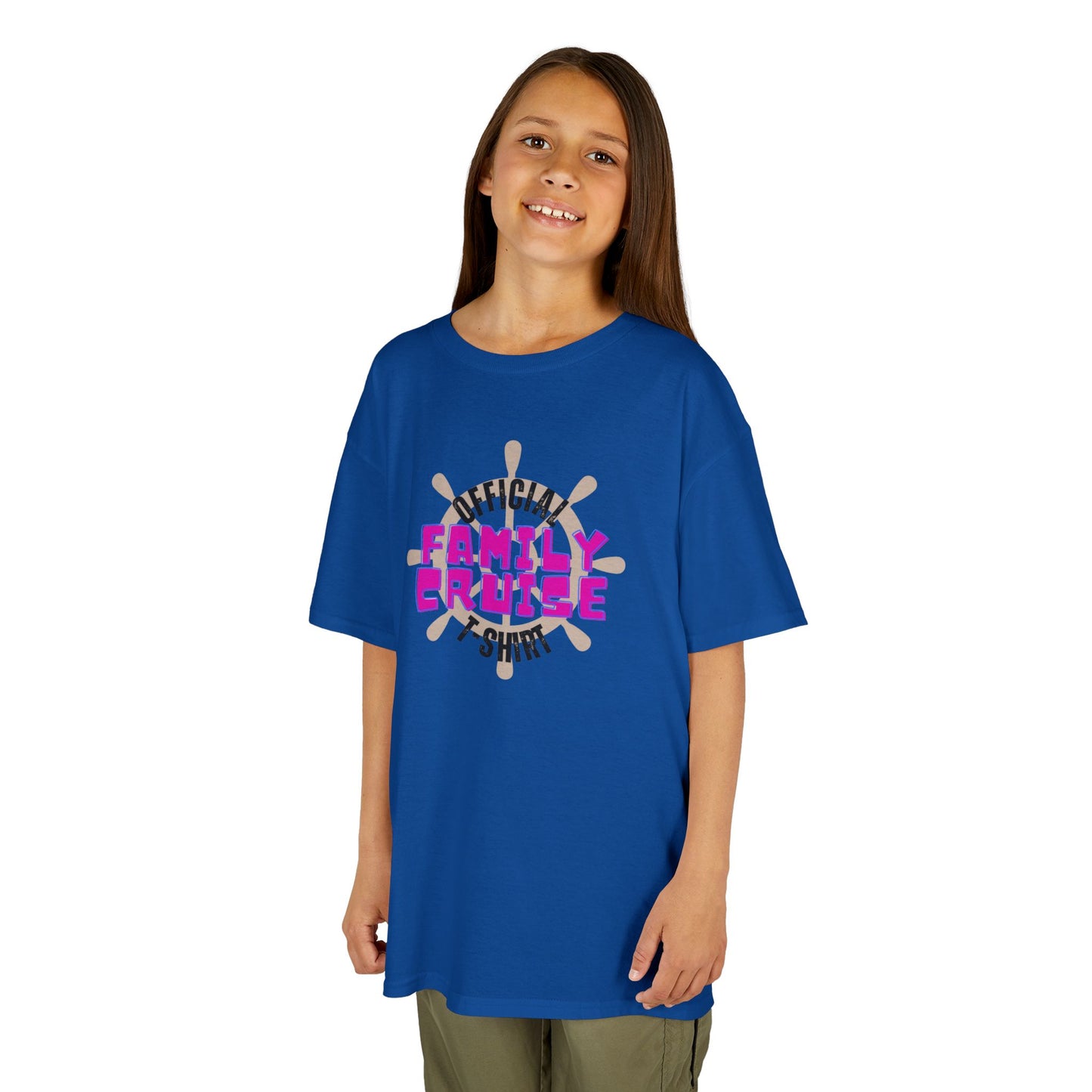 "Official Family Cruise Shirt" (1960s Style) Kids Heavy Cotton Tee