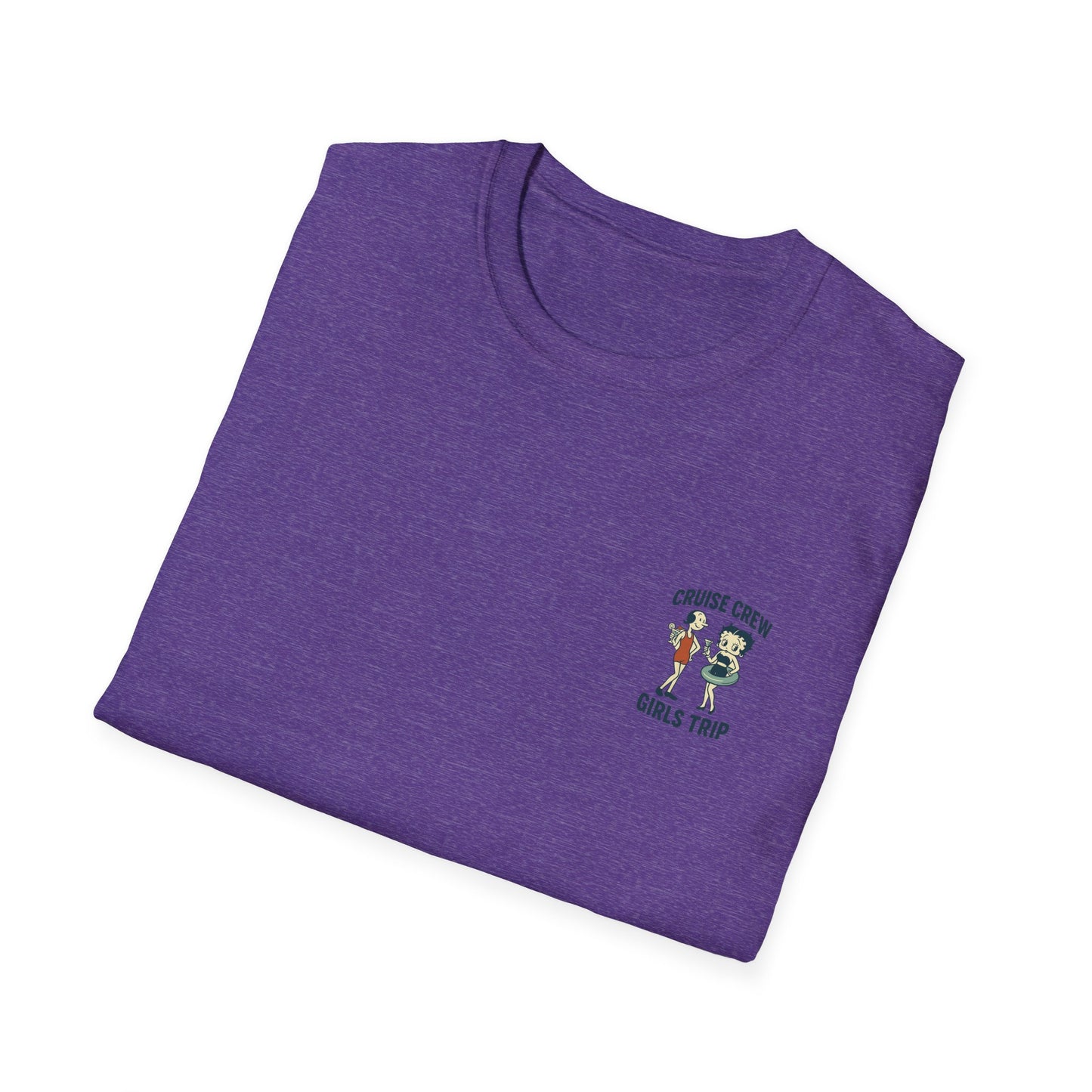 Cruise Crew – Girls Trip Beach Vintage Cartoon T-Shirt (Public Domain Betty Boop & Olive Oyl)