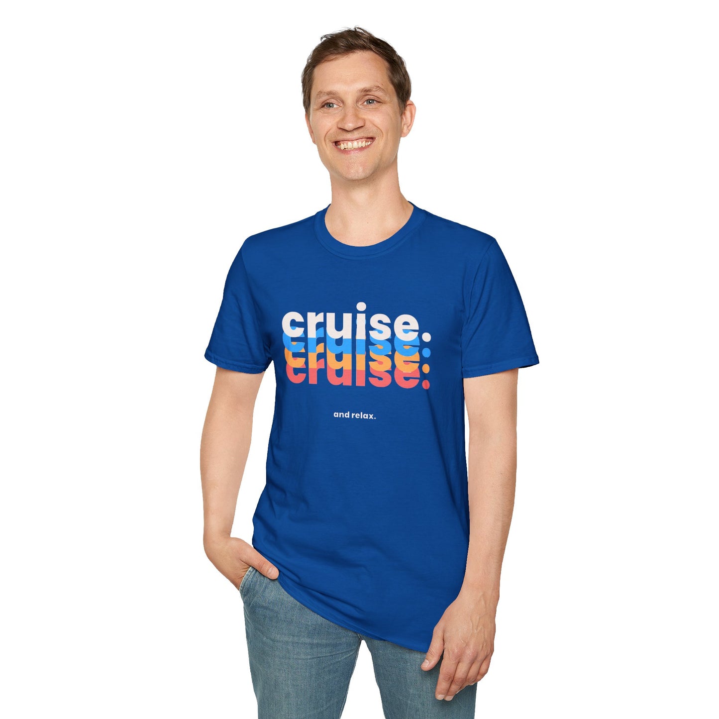 “Cruise and Relax" T-Shirt | Casual Cruise Vacation Tee for Men & Women