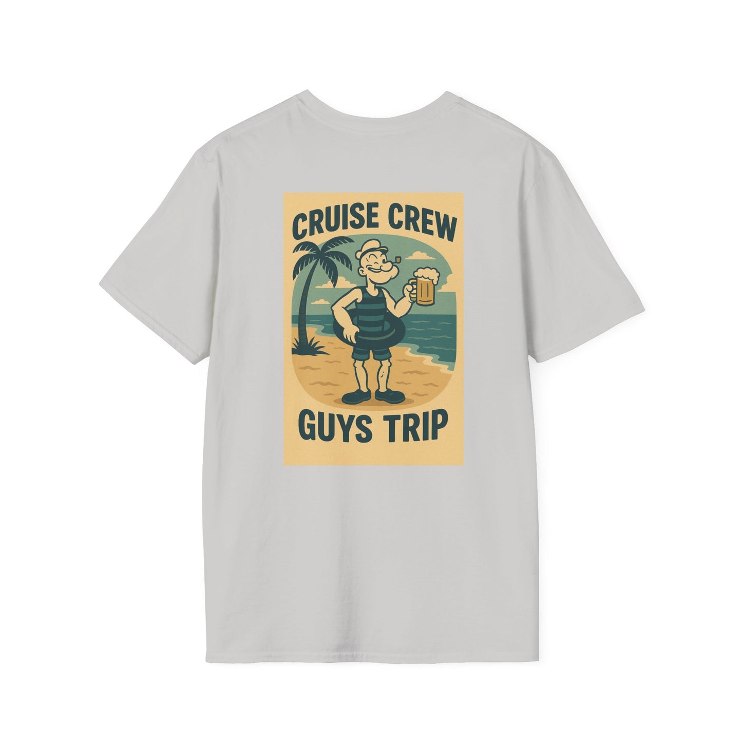 Cruise Crew – Guys Trip Beach Vintage Cartoon T-Shirt (Public Domain Popeye)