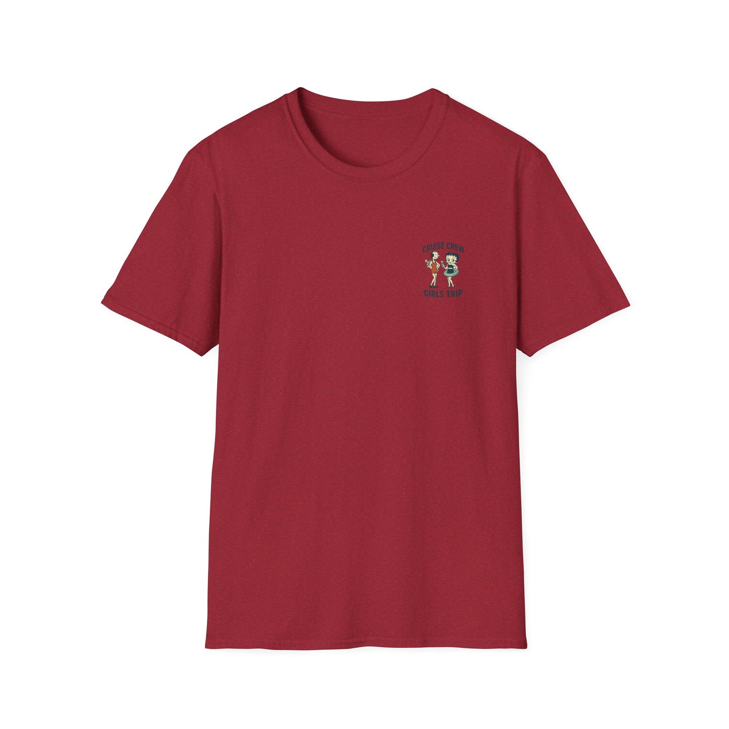 Cruise Crew – Girls Trip Beach Vintage Cartoon T-Shirt (Public Domain Betty Boop & Olive Oyl)