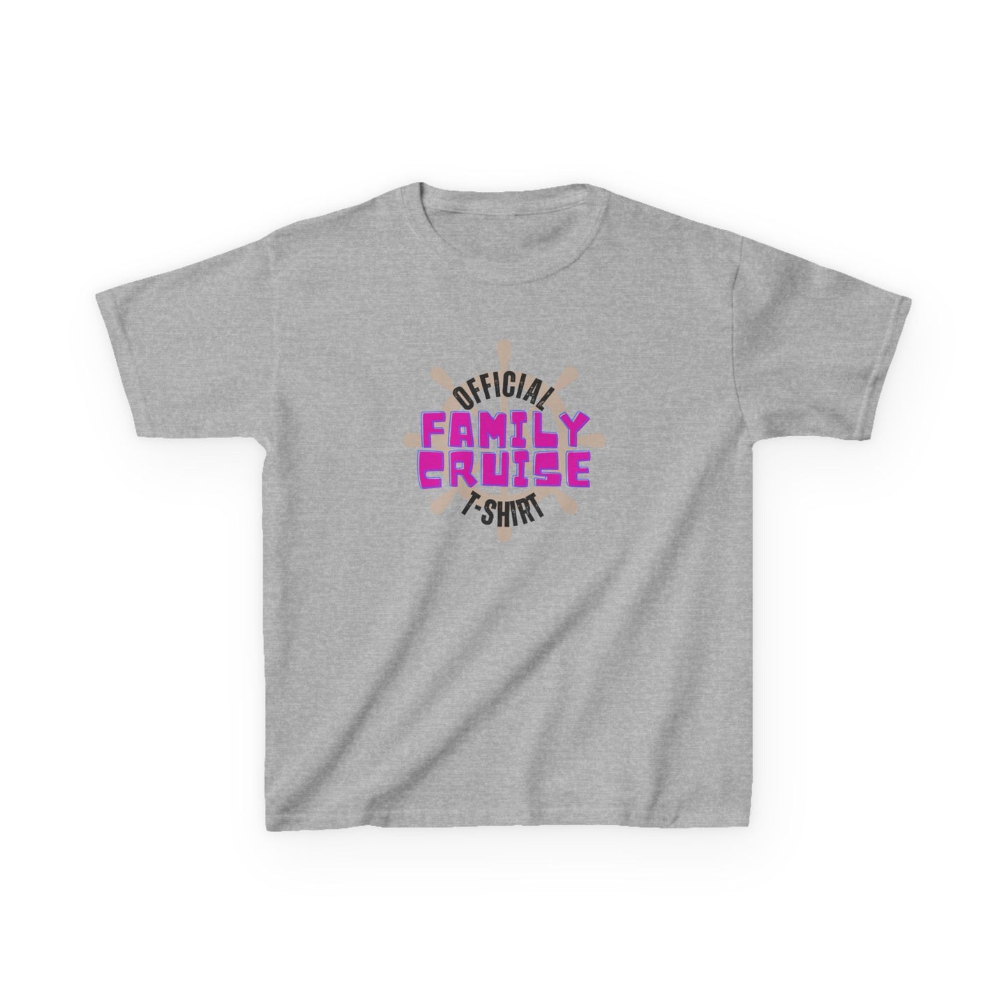 "Official Family Cruise Shirt" (1960s Style) Kids Heavy Cotton Tee