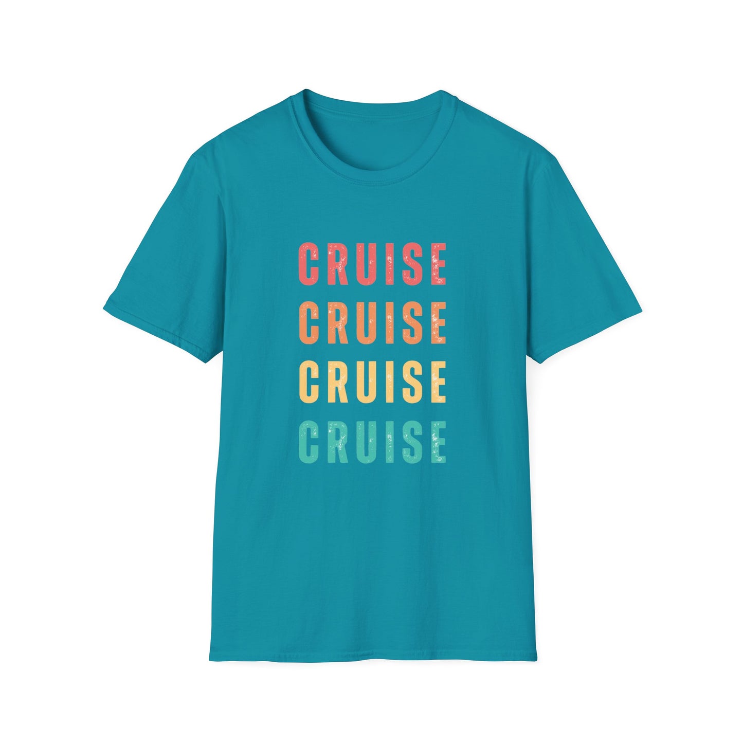 “Cruise Cruise Cruise Cruise" T-Shirt | Fun Multicolor Cruise Vacation Tee