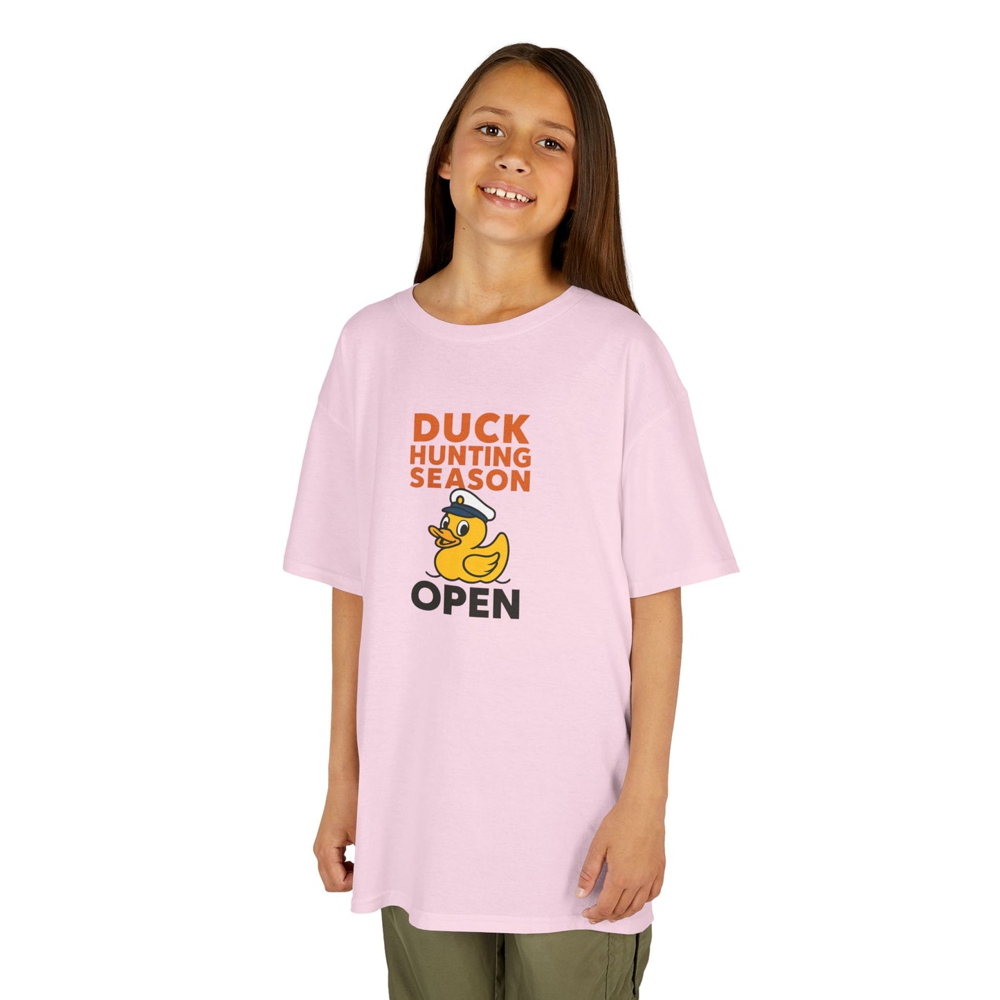 Duck Hunting Season Open – Retro Rubber Duck Captain Kids Cruise T-Shirt