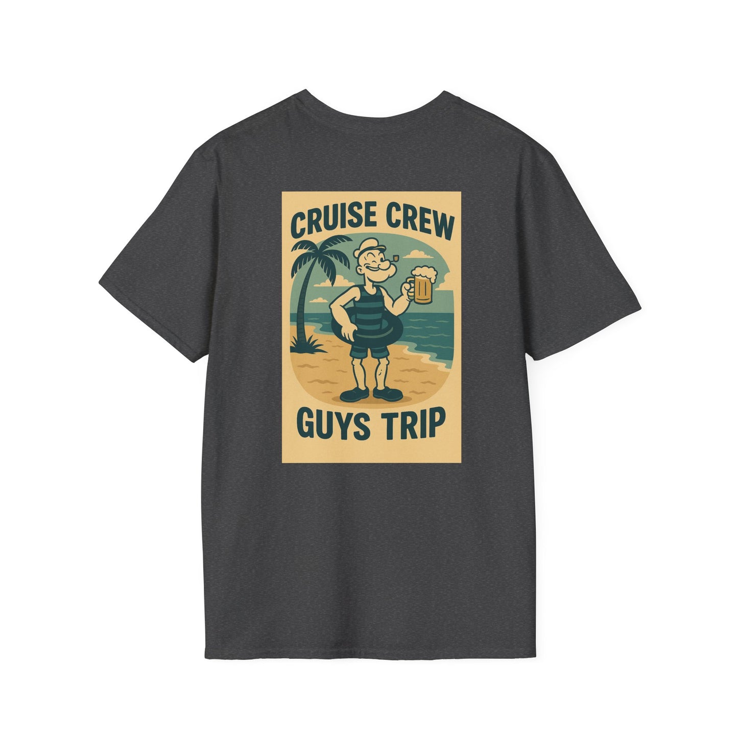 Cruise Crew – Guys Trip Beach Vintage Cartoon T-Shirt (Public Domain Popeye)