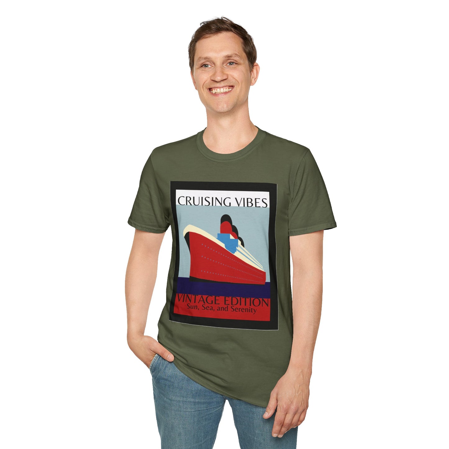 “Cruising Vibes" T-Shirt | Relaxed Cruise Vacation Tee for Men & Women