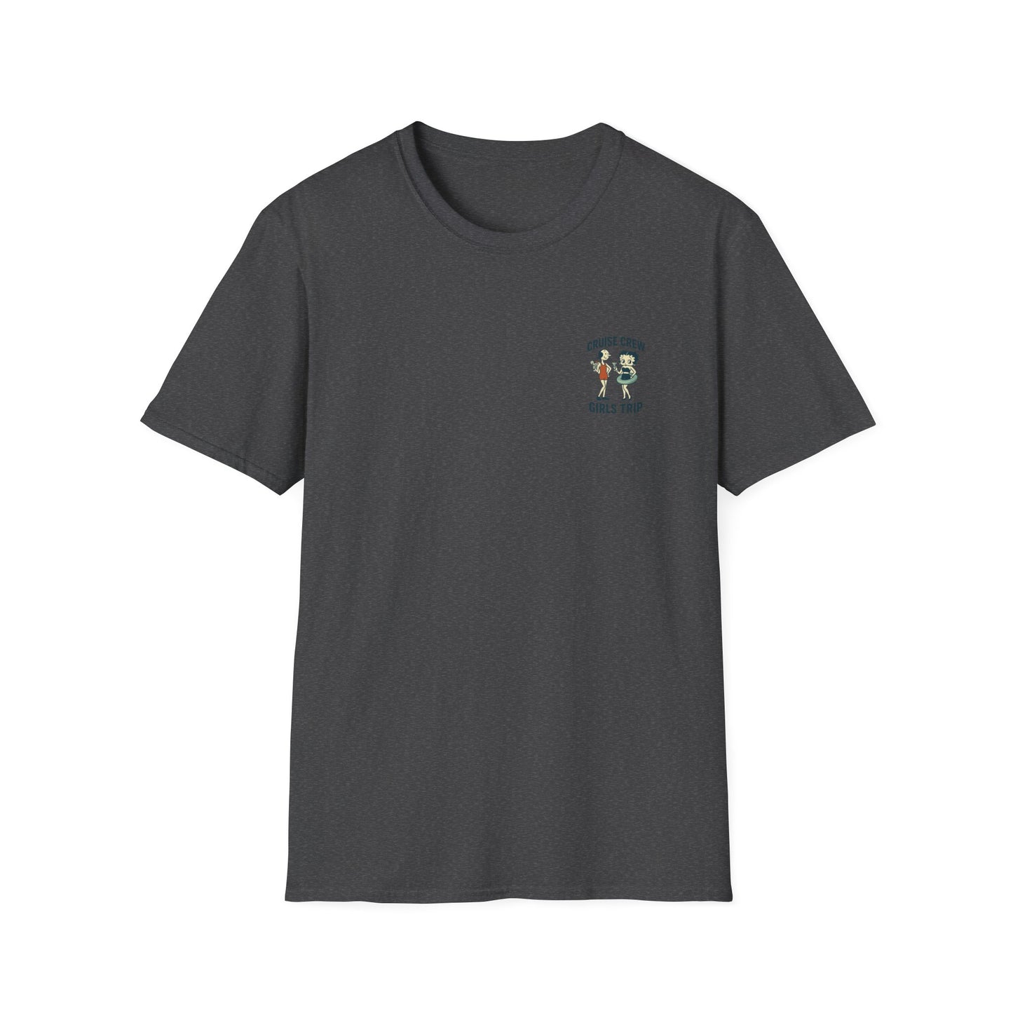 Cruise Crew – Girls Trip Beach Vintage Cartoon T-Shirt (Public Domain Betty Boop & Olive Oyl)