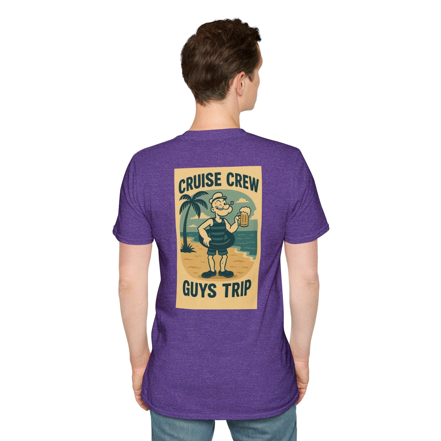 Cruise Crew – Guys Trip Beach Vintage Cartoon T-Shirt (Public Domain Popeye)
