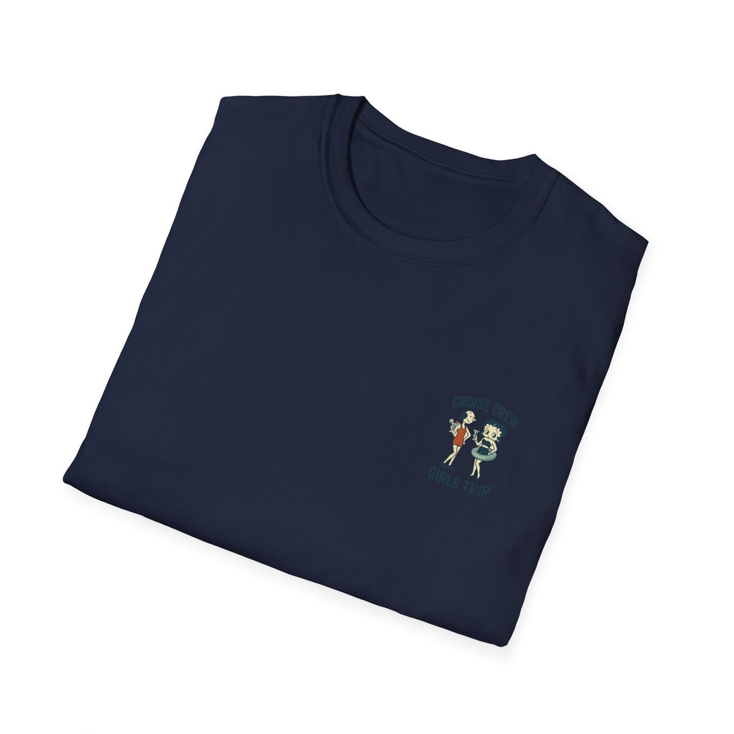 Cruise Crew – Girls Trip Beach Vintage Cartoon T-Shirt (Public Domain Betty Boop & Olive Oyl)