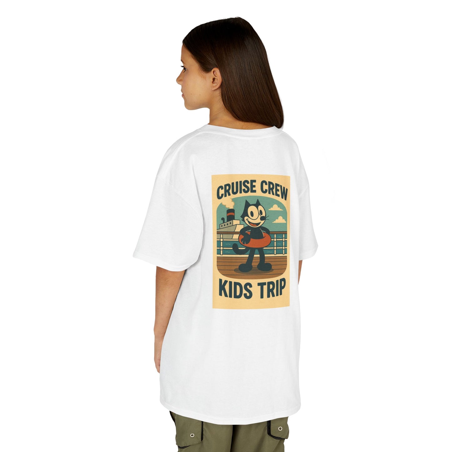 Cruise Crew – Kids Trip Ship Deck Vintage Cartoon T-Shirt (Public Domain Felix the Cat)