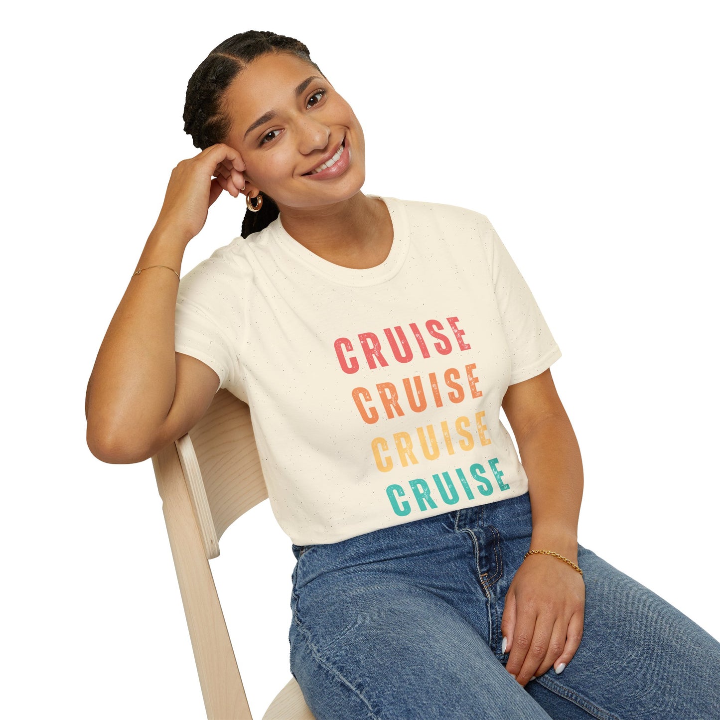 “Cruise Cruise Cruise Cruise" T-Shirt | Fun Multicolor Cruise Vacation Tee