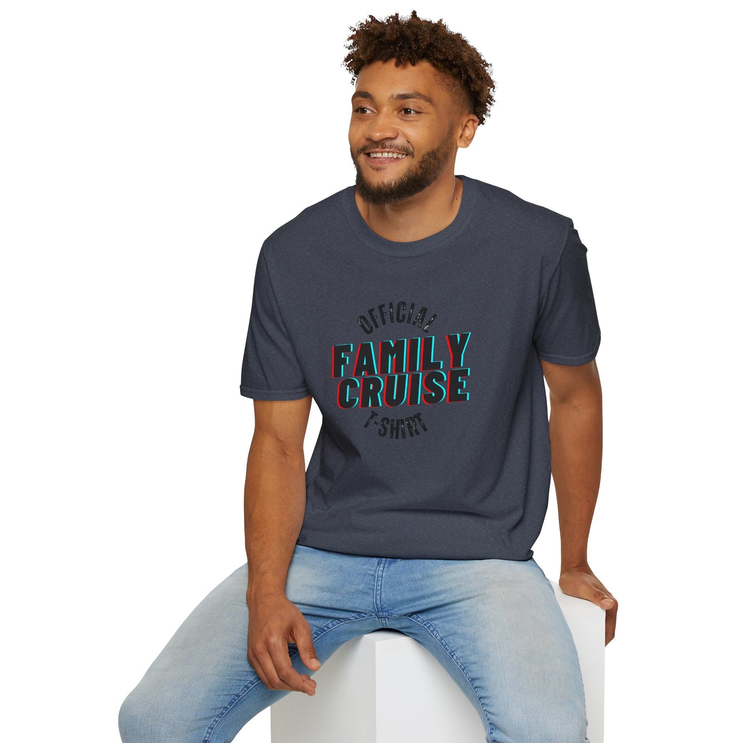 “Official Family Cruise" T-Shirt | 1980s Retro Cruise Tee for Families & Groups