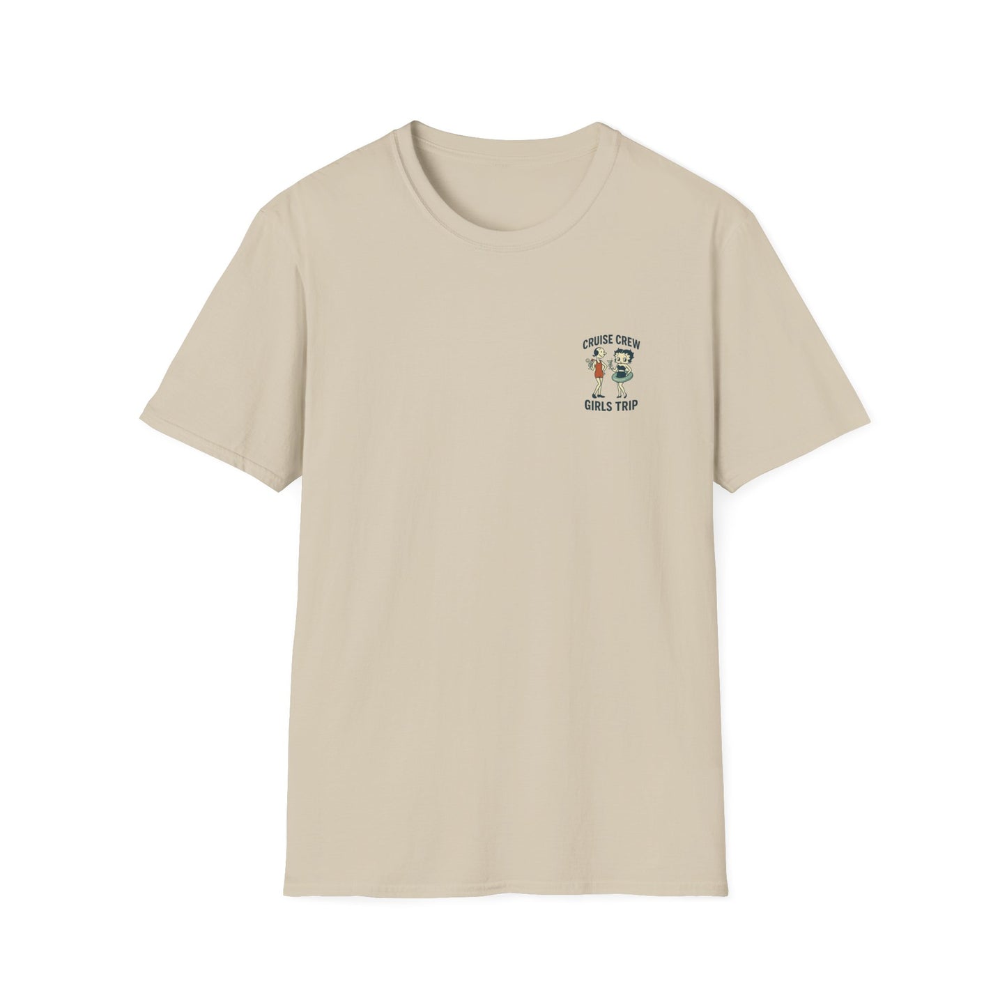 Cruise Crew – Girls Trip Ship Deck Vintage Cartoon T-Shirt (Public Domain Betty Boop & Olive Oyl)