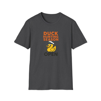 Duck Hunting Season Open – Retro Rubber Duck Captain Adults Unisex Cruise T-Shirt