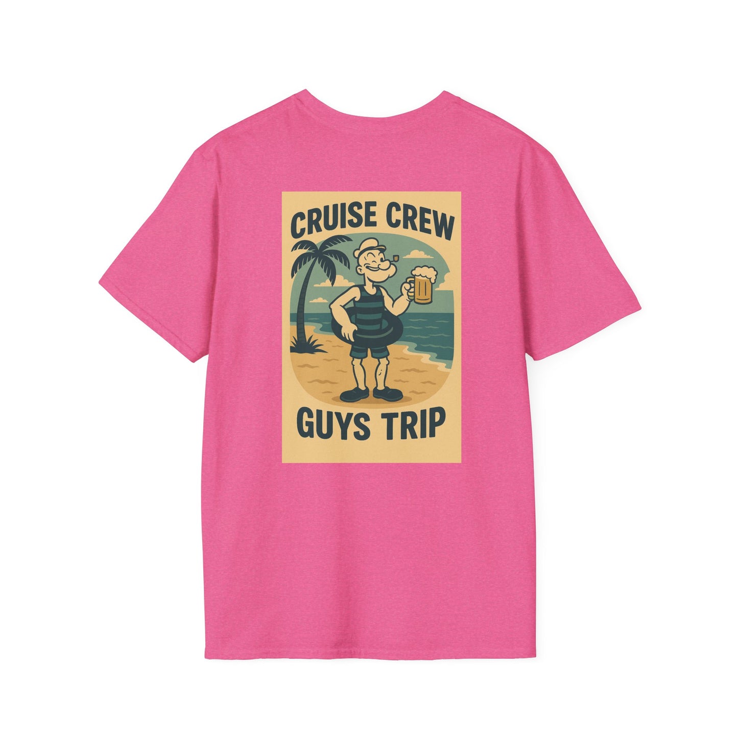 Cruise Crew – Guys Trip Beach Vintage Cartoon T-Shirt (Public Domain Popeye)