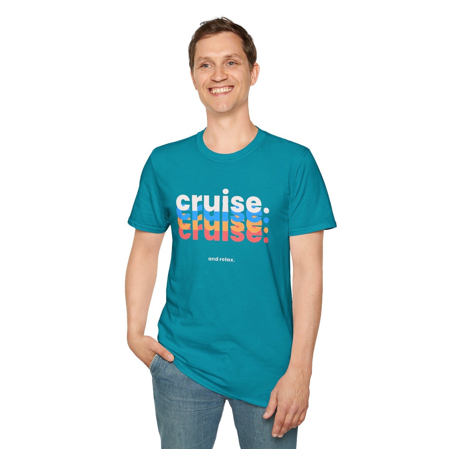 “Cruise and Relax" T-Shirt | Casual Cruise Vacation Tee for Men & Women
