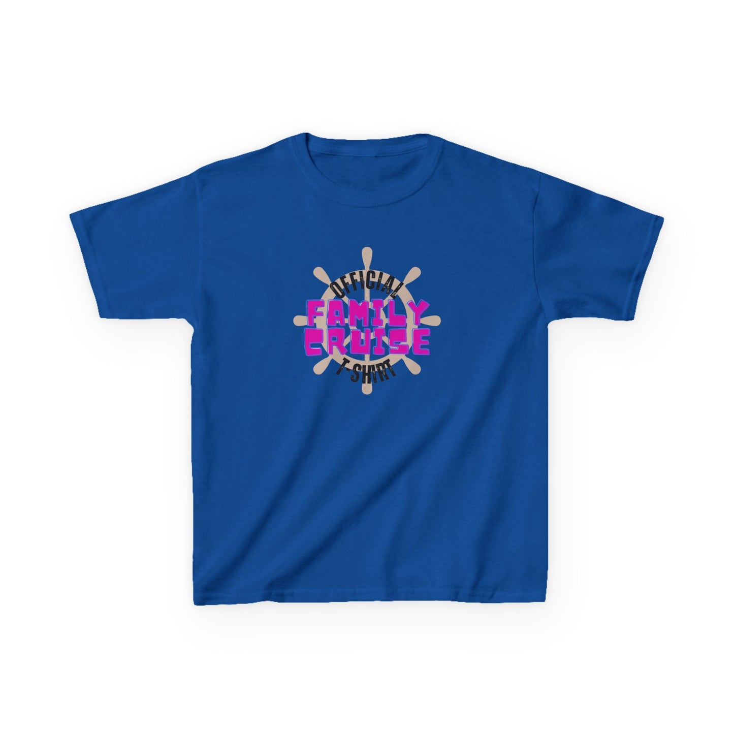 "Official Family Cruise Shirt" (1960s Style) Kids Heavy Cotton Tee