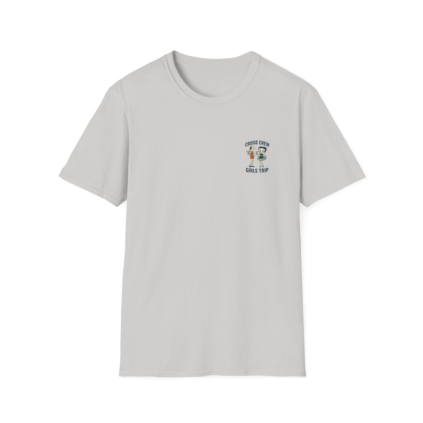 Cruise Crew – Girls Trip Beach Vintage Cartoon T-Shirt (Public Domain Betty Boop & Olive Oyl)
