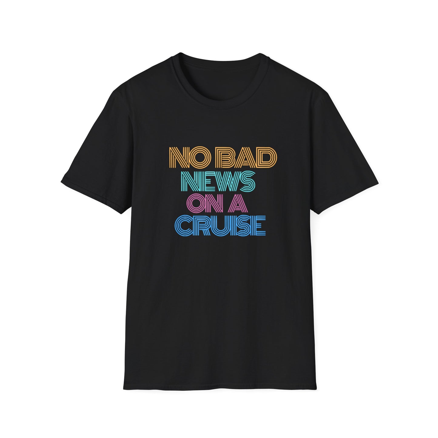 “No Bad News on a Cruise" T-Shirt | Fun Cruise Vacation Tee for Men & Women”