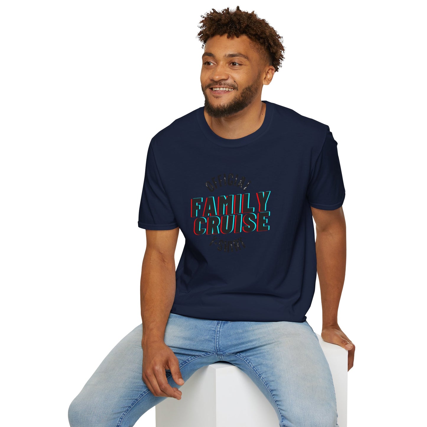 “Official Family Cruise" T-Shirt | 1980s Retro Cruise Tee for Families & Groups