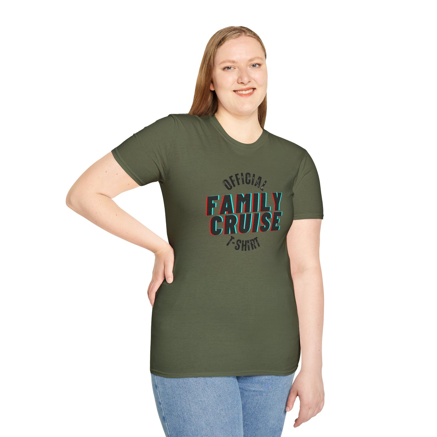 “Official Family Cruise" T-Shirt | 1980s Retro Cruise Tee for Families & Groups