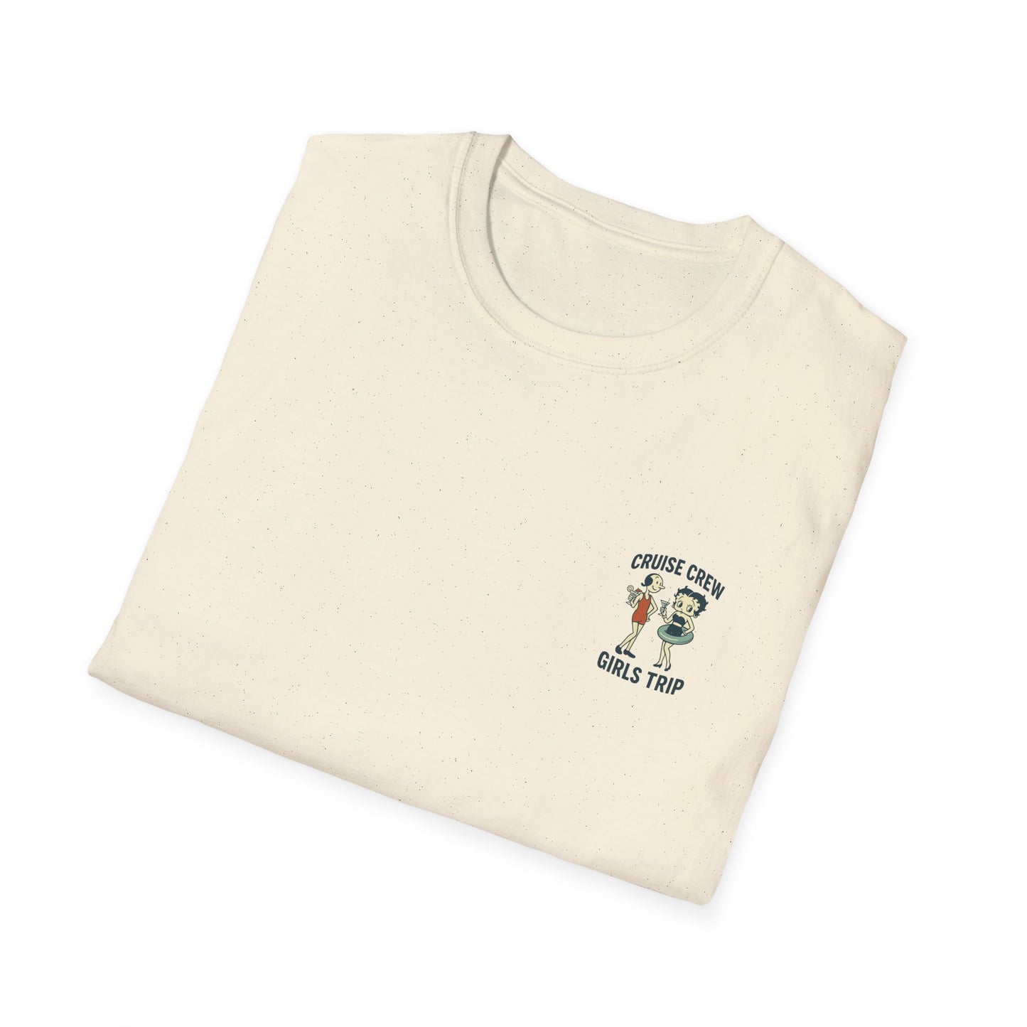 Cruise Crew – Girls Trip Ship Deck Vintage Cartoon T-Shirt (Public Domain Betty Boop & Olive Oyl)