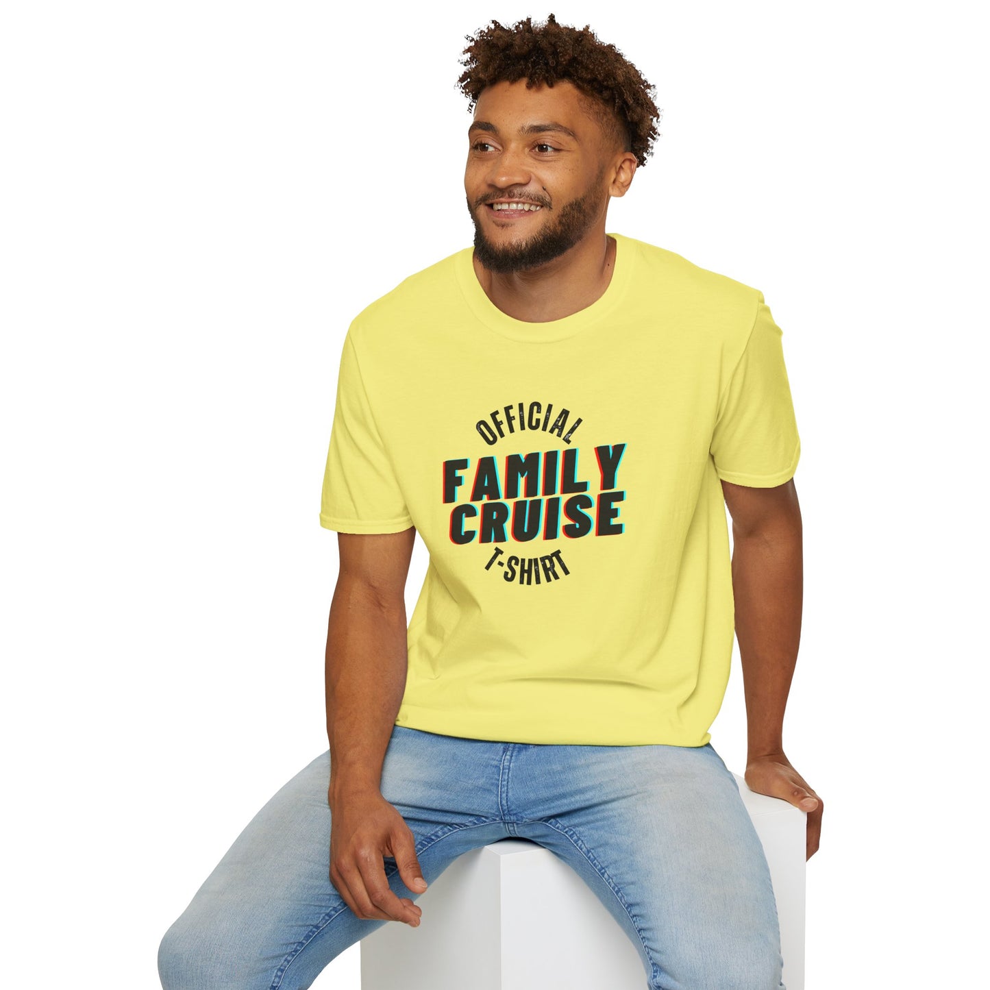 “Official Family Cruise" T-Shirt | 1980s Retro Cruise Tee for Families & Groups