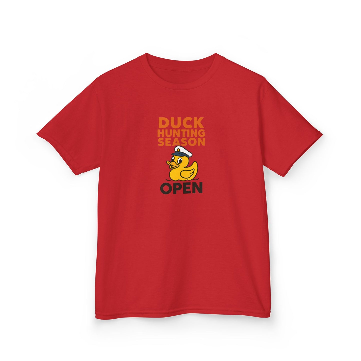 Duck Hunting Season Open – Retro Rubber Duck Captain Kids Cruise T-Shirt