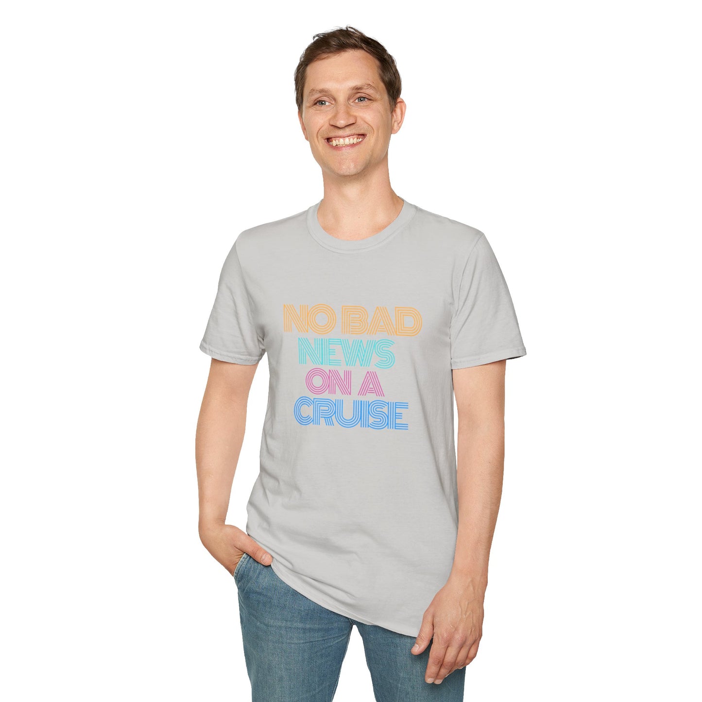 “No Bad News on a Cruise" T-Shirt | Fun Cruise Vacation Tee for Men & Women”