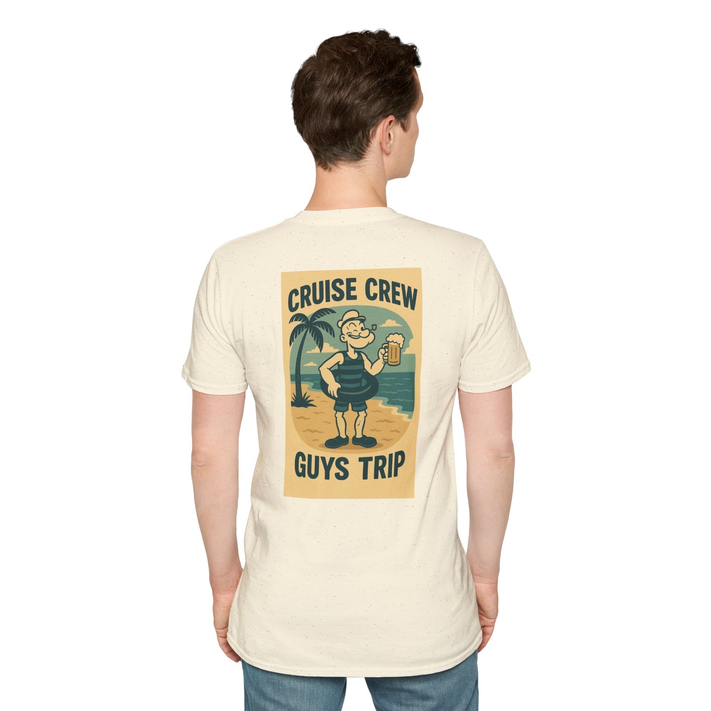 Cruise Crew – Guys Trip Beach Vintage Cartoon T-Shirt (Public Domain Popeye)