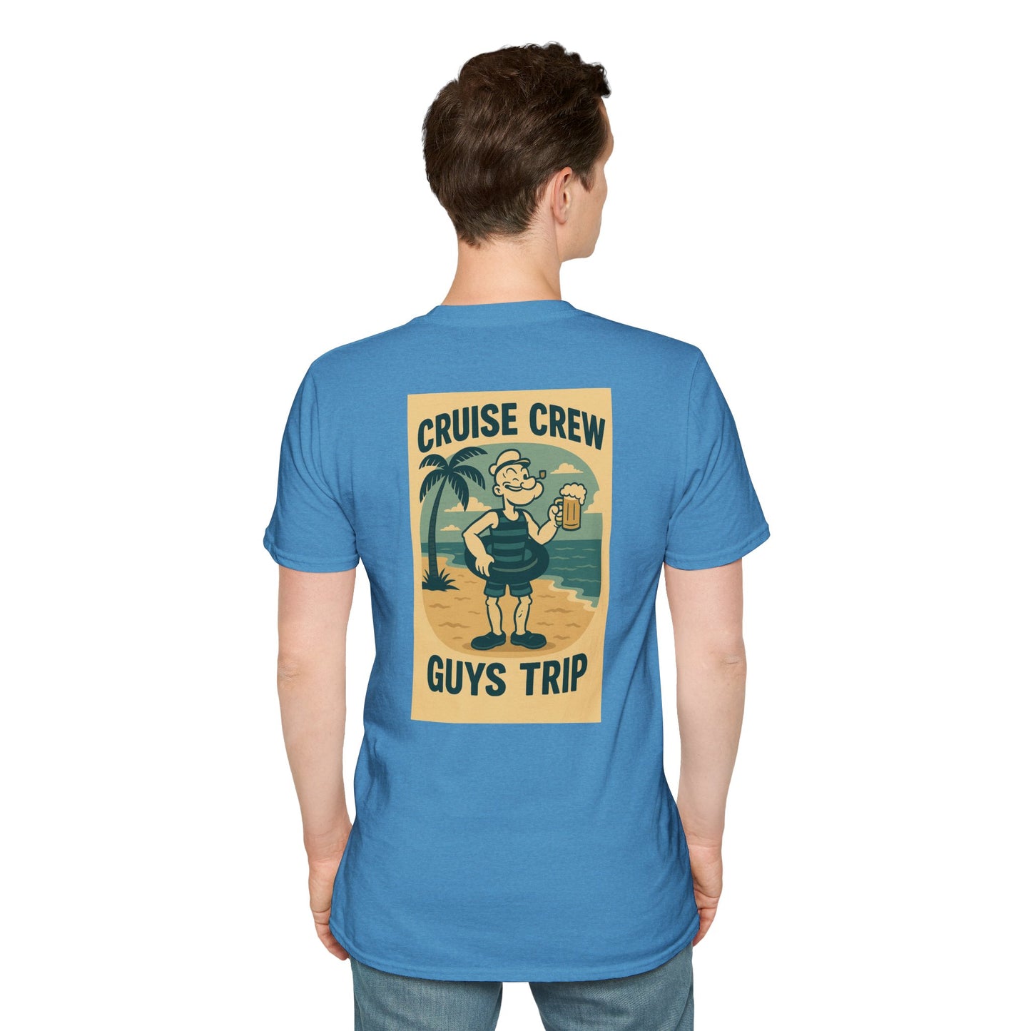 Cruise Crew – Guys Trip Beach Vintage Cartoon T-Shirt (Public Domain Popeye)