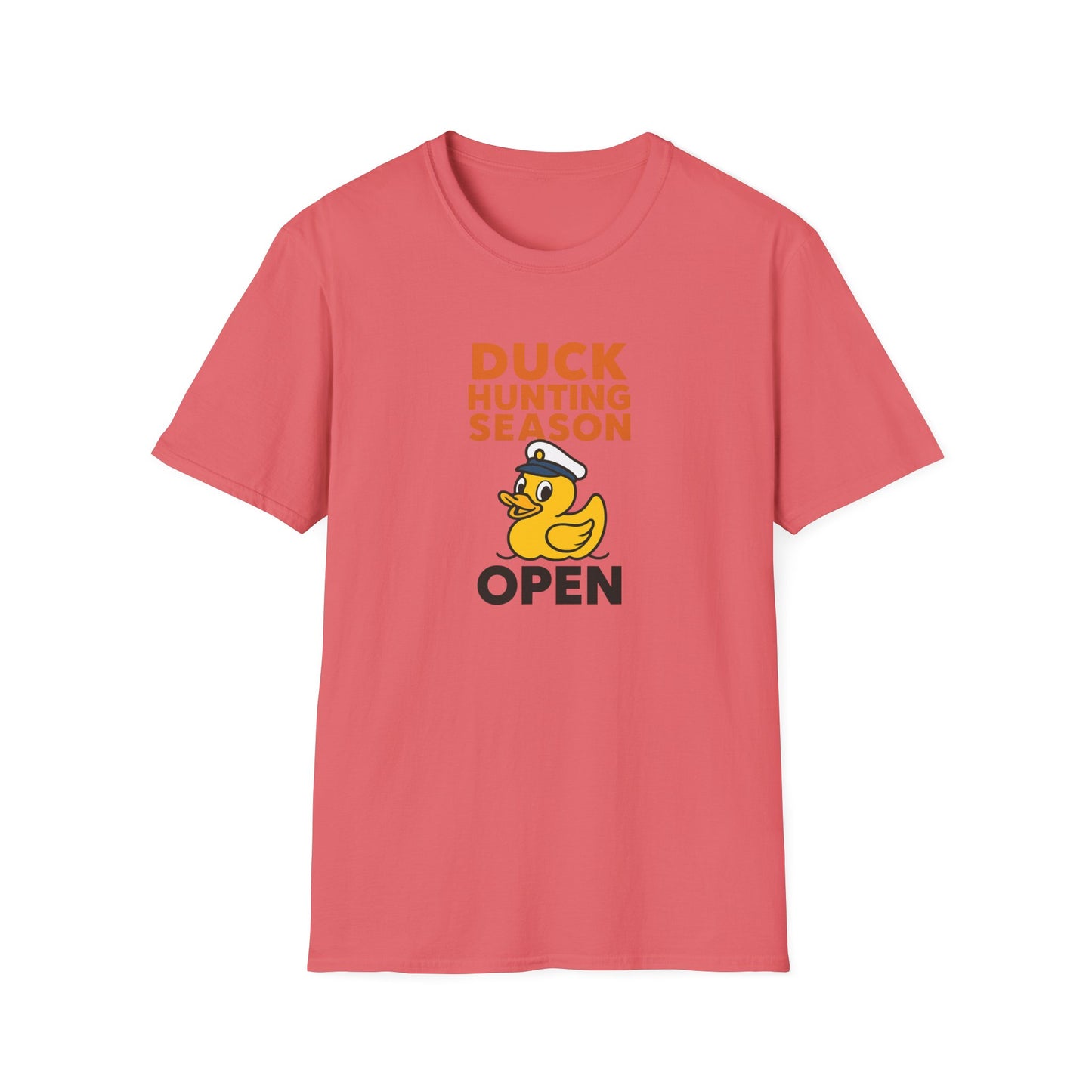 Duck Hunting Season Open – Retro Rubber Duck Captain Adults Unisex Cruise T-Shirt