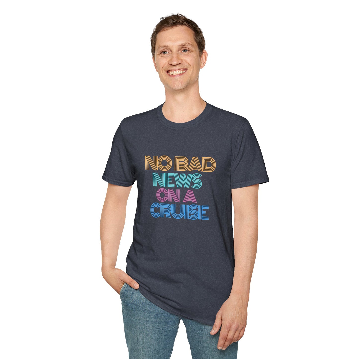 “No Bad News on a Cruise" T-Shirt | Fun Cruise Vacation Tee for Men & Women”