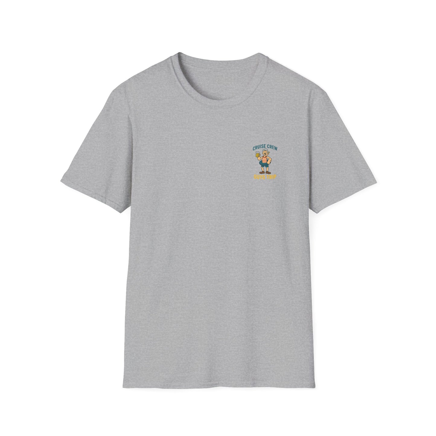 Cruise Crew – Guys Trip Beach Vintage Cartoon T-Shirt (Public Domain Popeye)