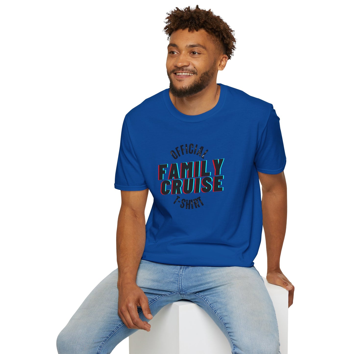 “Official Family Cruise" T-Shirt | 1980s Retro Cruise Tee for Families & Groups