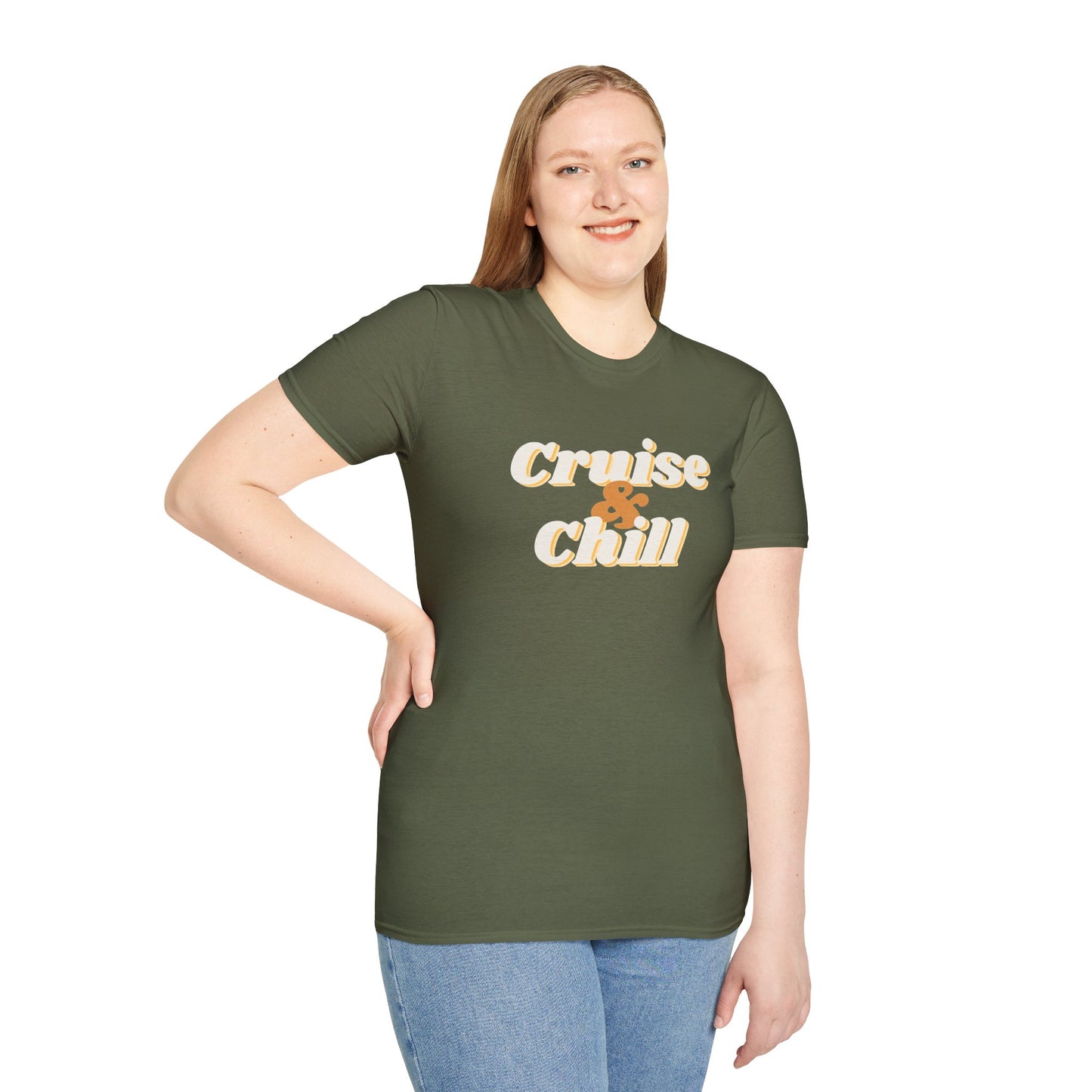 “Cruise and Chill" T-Shirt | Relaxing Cruise Vacation Tee for Men & Women”