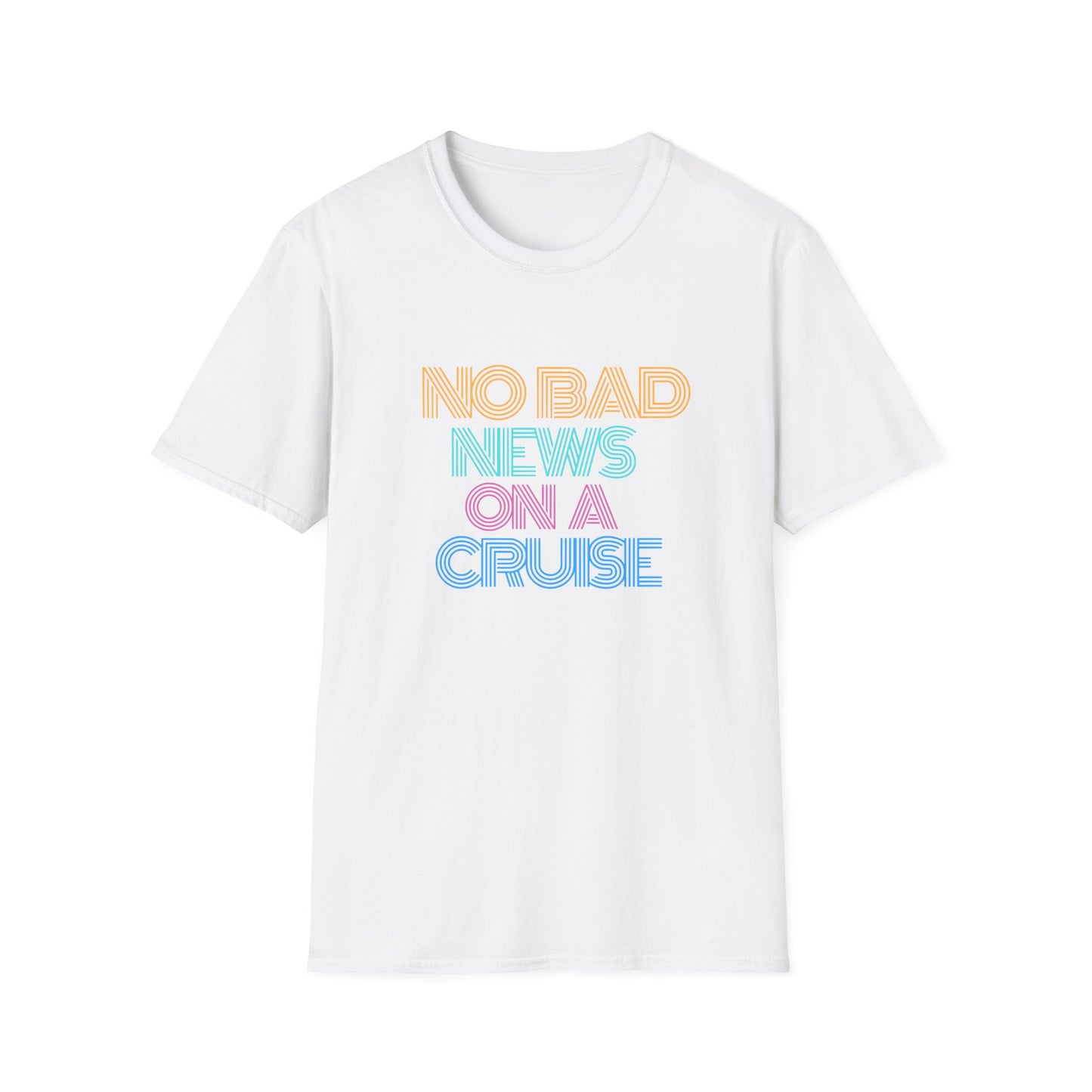 “No Bad News on a Cruise" T-Shirt | Fun Cruise Vacation Tee for Men & Women”
