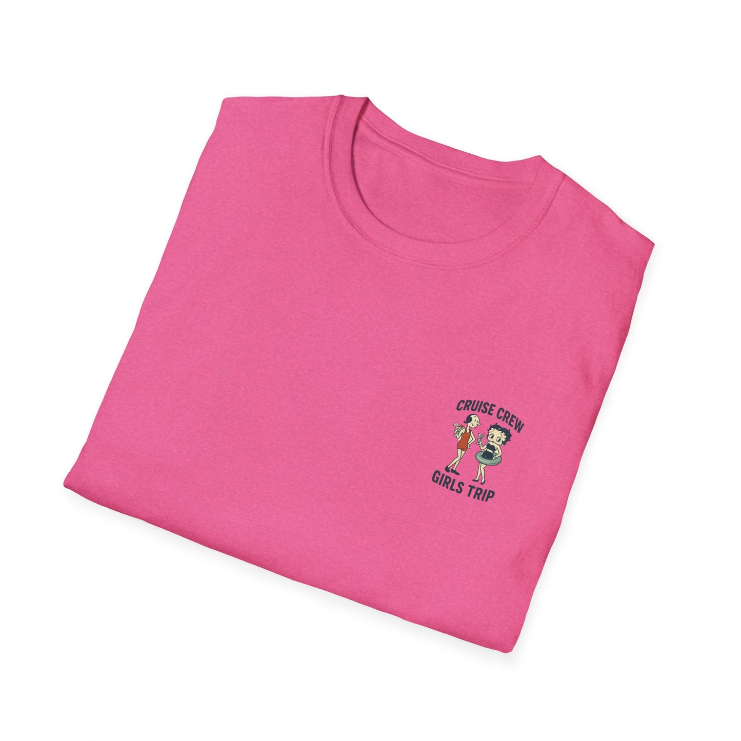 Cruise Crew – Girls Trip Beach Vintage Cartoon T-Shirt (Public Domain Betty Boop & Olive Oyl)