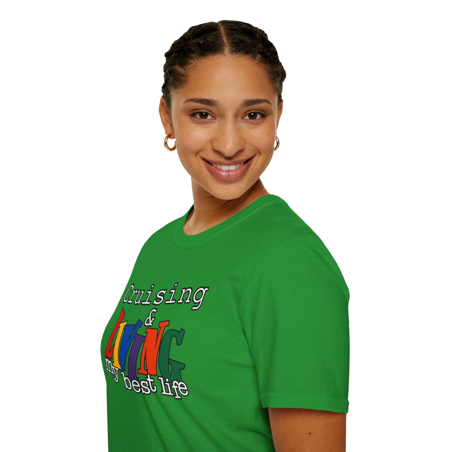 Cruising and Living My Best Life T-Shirt | Fun Cruise Vacation Tee for Women & Men