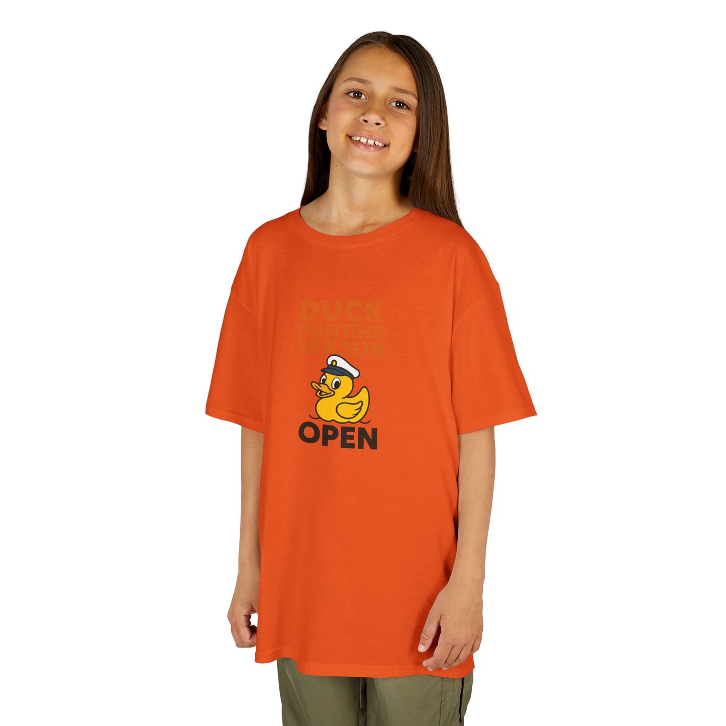Duck Hunting Season Open – Retro Rubber Duck Captain Kids Cruise T-Shirt