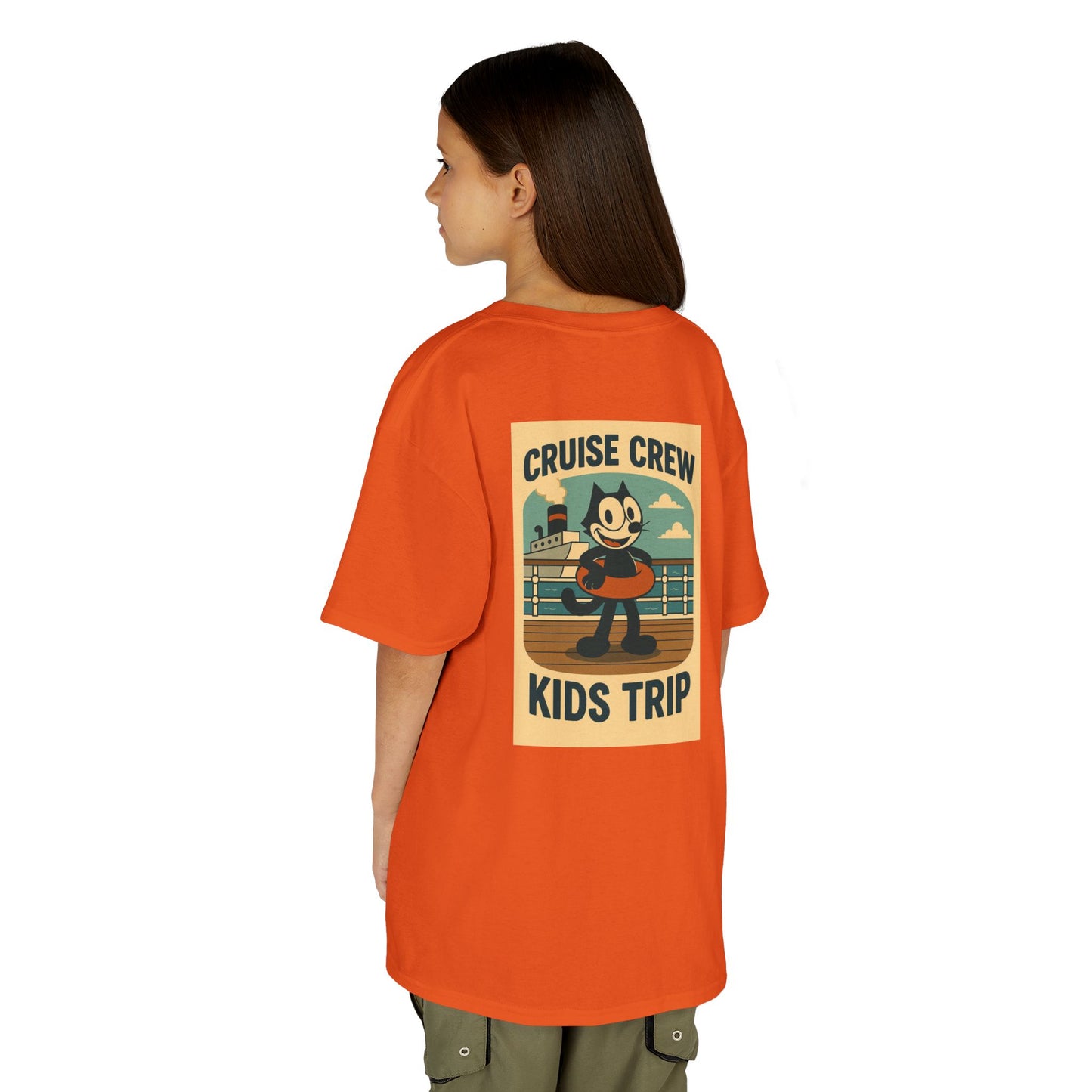 Cruise Crew – Kids Trip Ship Deck Vintage Cartoon T-Shirt (Public Domain Felix the Cat)