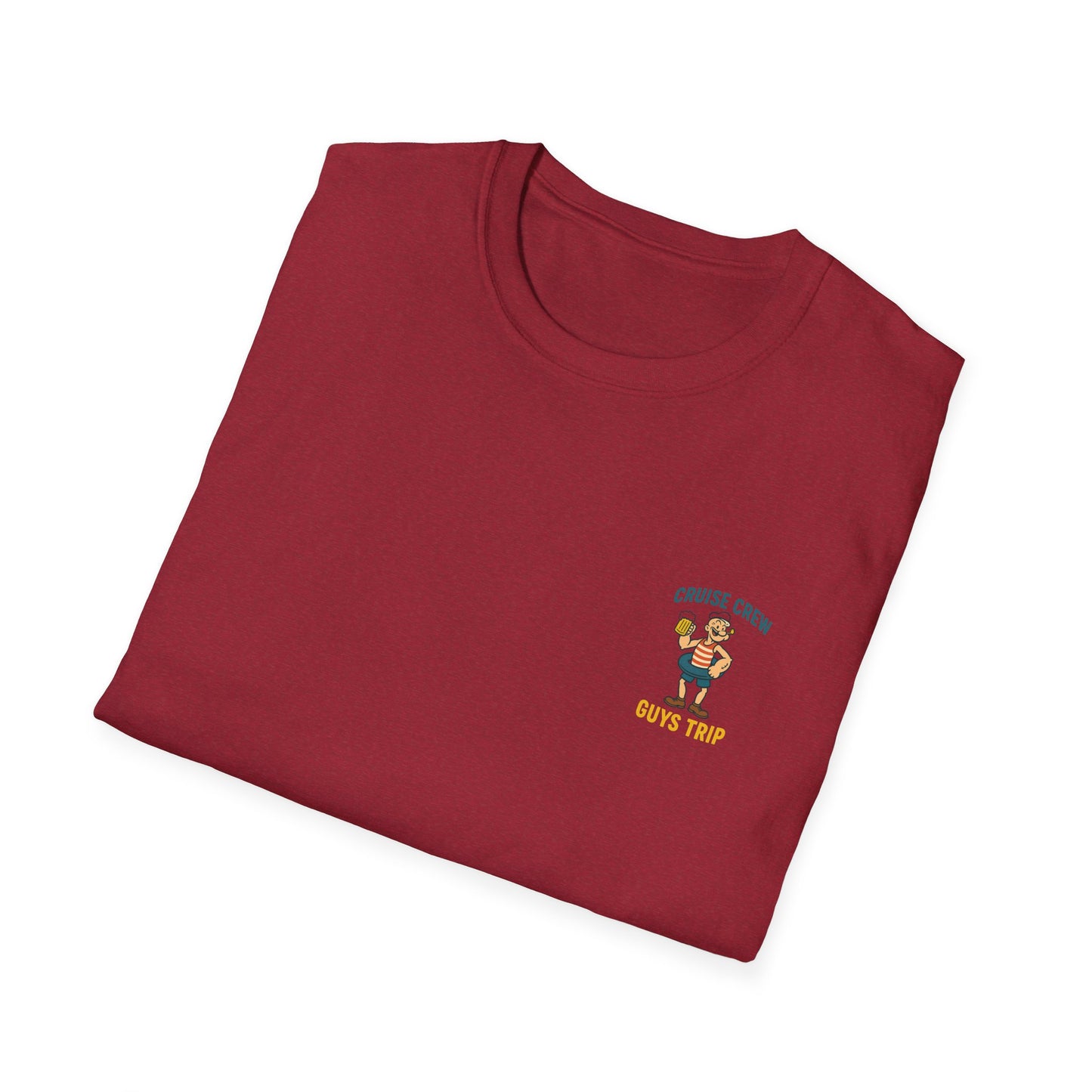 Cruise Crew – Guys Trip Beach Vintage Cartoon T-Shirt (Public Domain Popeye)