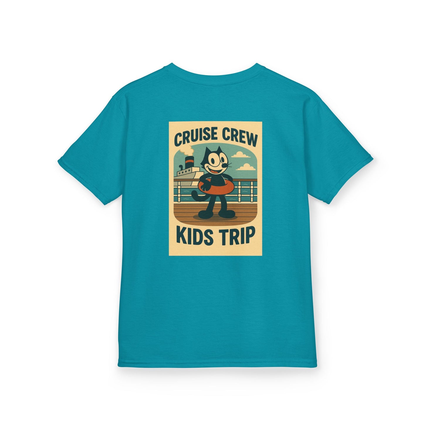 Cruise Crew – Kids Trip Ship Deck Vintage Cartoon T-Shirt (Public Domain Felix the Cat)