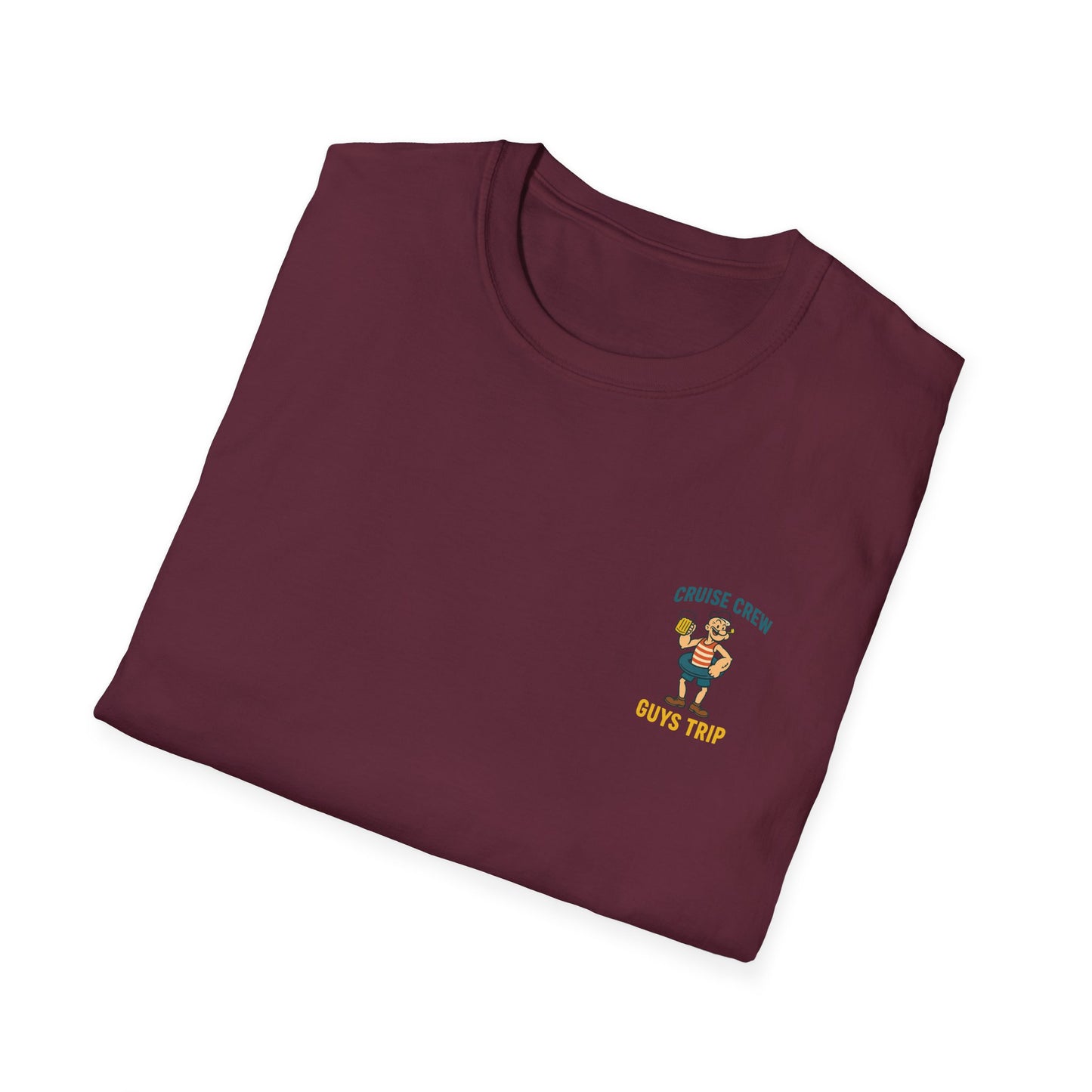 Cruise Crew – Guys Trip Ship Deck Vintage Cartoon T-Shirt (Public Domain Popeye)
