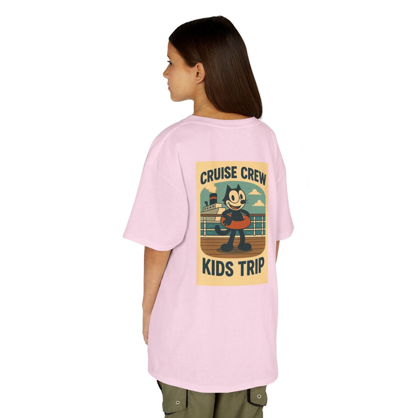 Cruise Crew – Kids Trip Ship Deck Vintage Cartoon T-Shirt (Public Domain Felix the Cat)