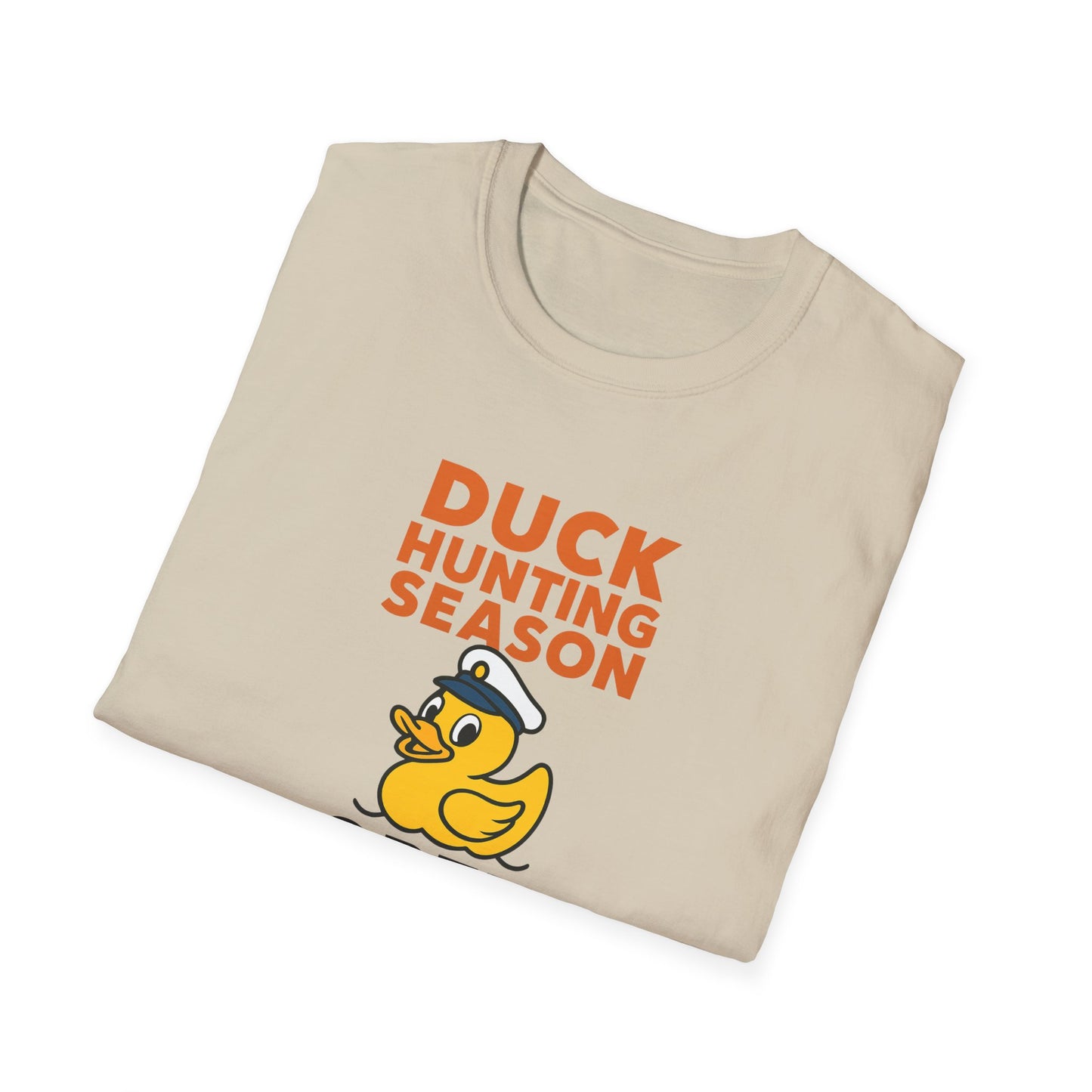 Duck Hunting Season Open – Retro Rubber Duck Captain Adults Unisex Cruise T-Shirt