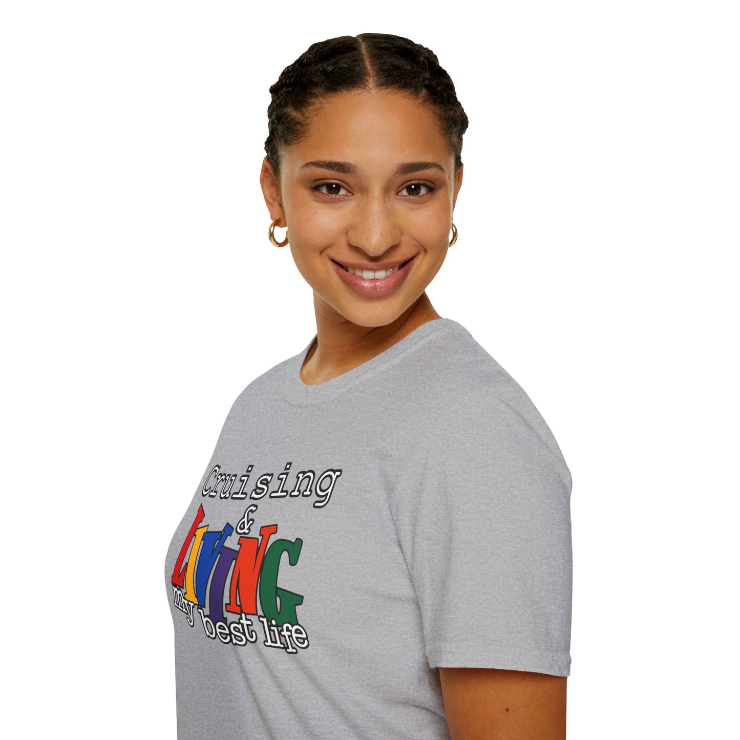 Cruising and Living My Best Life T-Shirt | Fun Cruise Vacation Tee for Women & Men