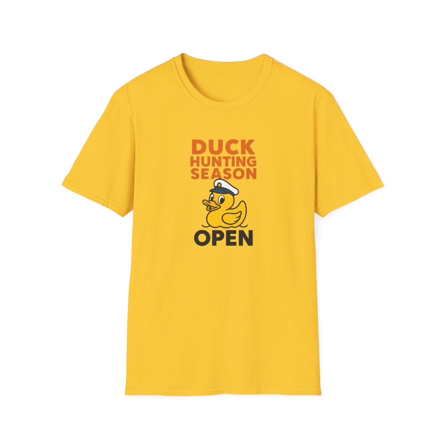 Duck Hunting Season Open – Retro Rubber Duck Captain Adults Unisex Cruise T-Shirt