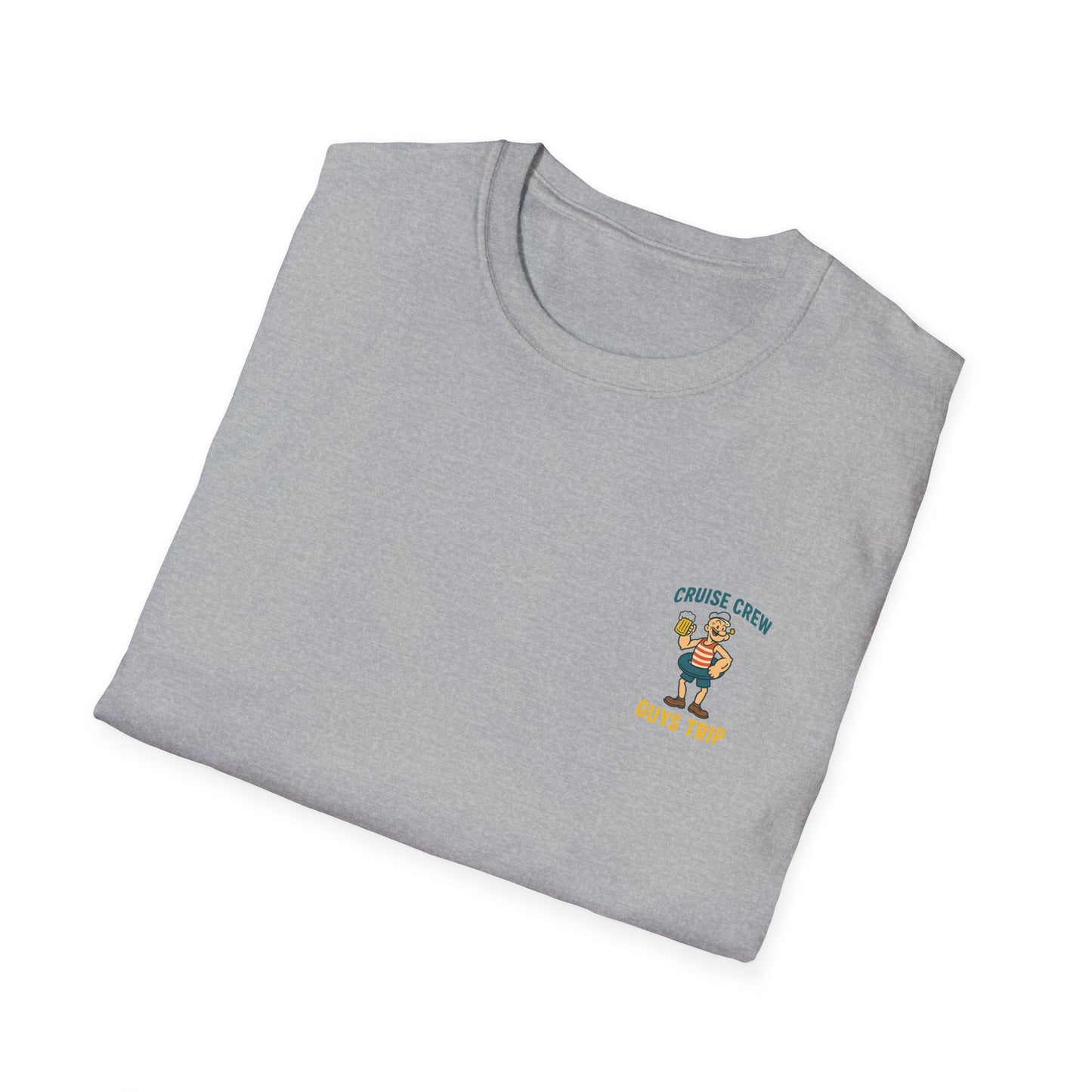 Cruise Crew – Guys Trip Beach Vintage Cartoon T-Shirt (Public Domain Popeye)